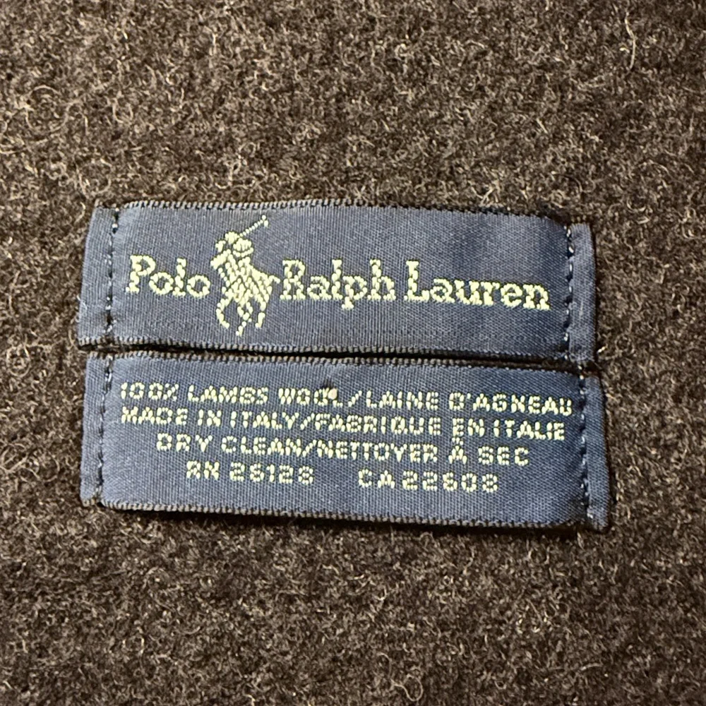 POLO by RALPH LAUREN Lambswool Fringe Scarf in Dark Gray
